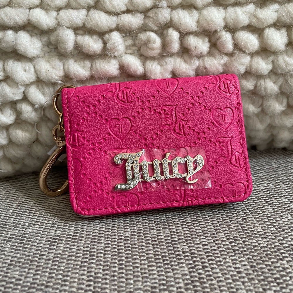 !!NWOT!! Juicy Couture Pink Card Holder/Key Ring - Very Cute!